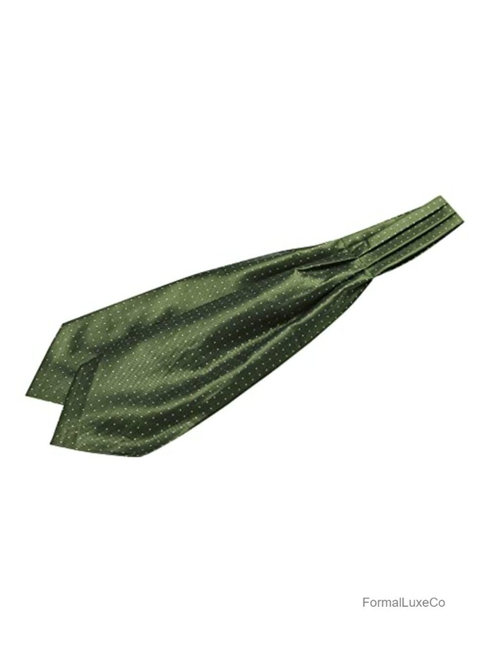 Men's Polka Dot Ascot Tie Self-Tied Silk-Feel Formal Cravat Scarf